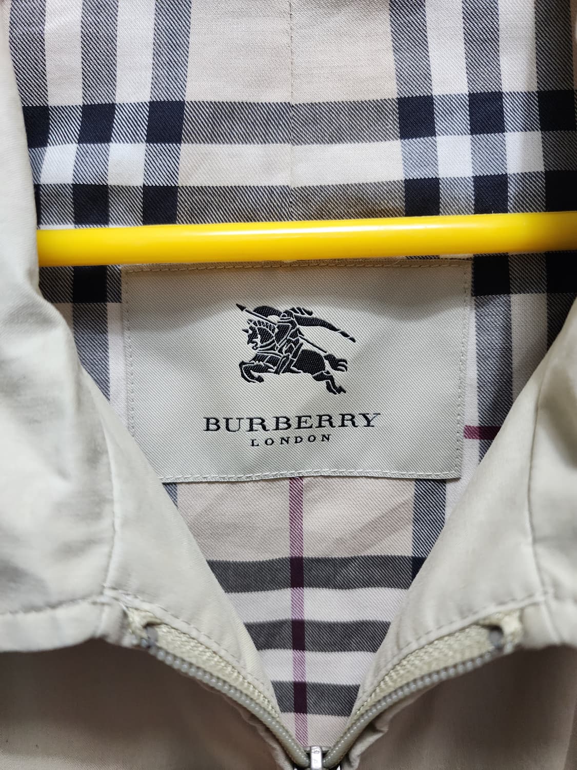 버버리 베이지색 빈티지 스윙톱 면자켓 상품이미지5
