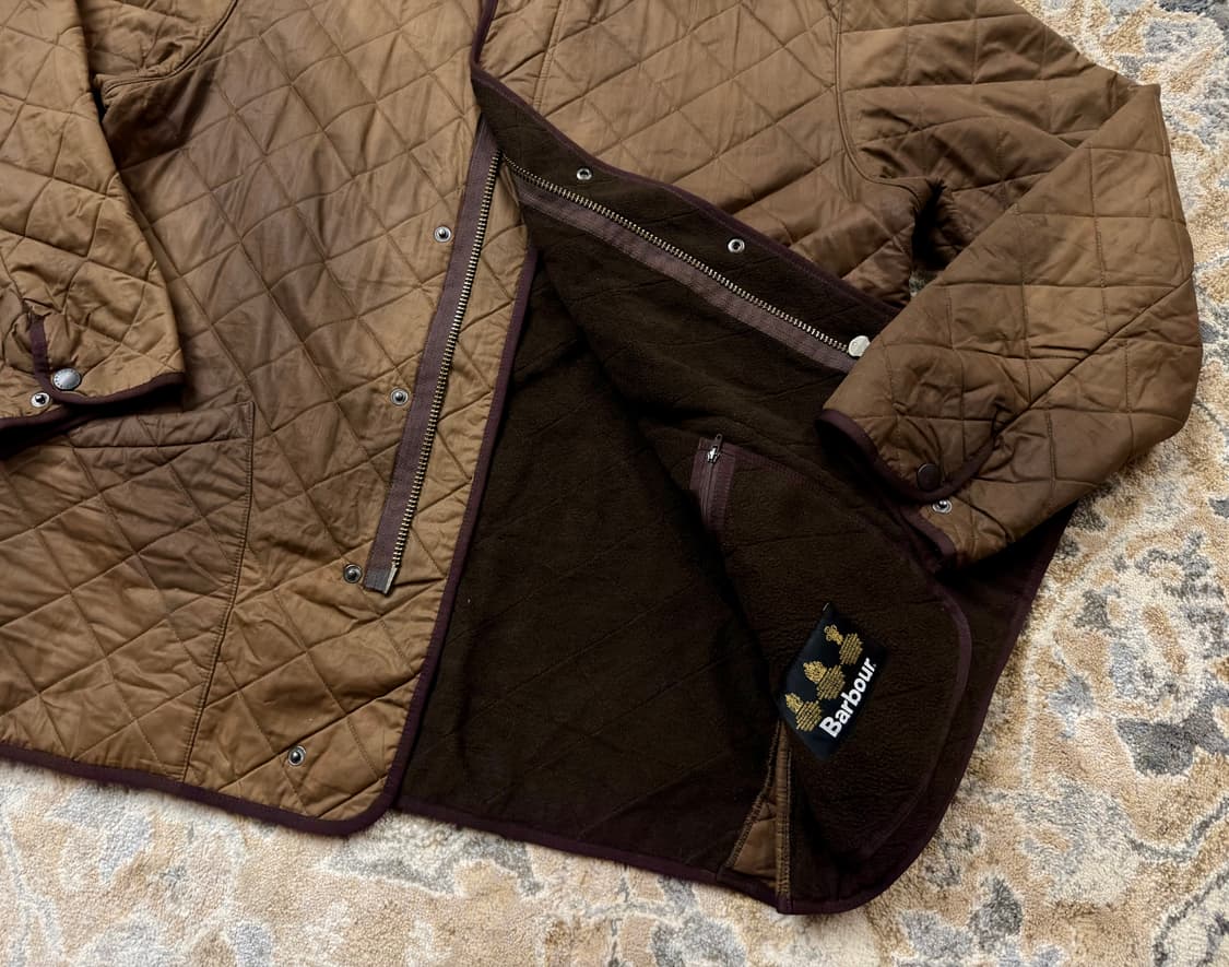 [바버] 90s 빈티지 D212 듀라코튼 폴라퀼트 자켓 (XL/오버핏) 상품이미지2