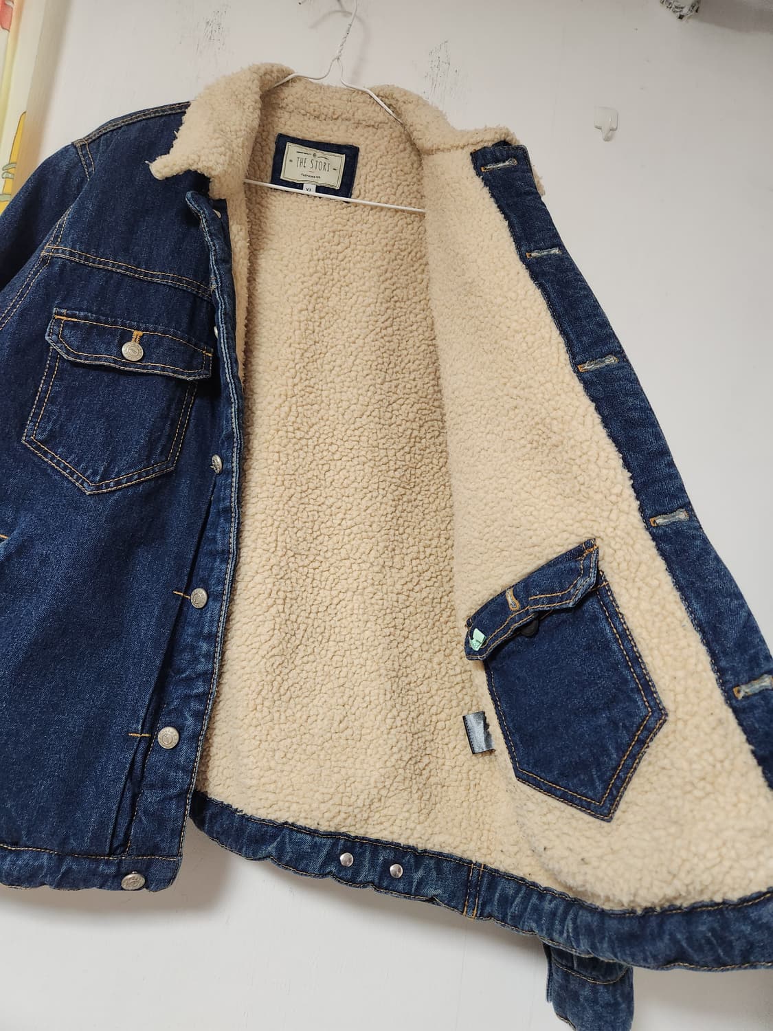 청자켓 데님 뽀글이 겨울 점퍼XL 상품이미지2