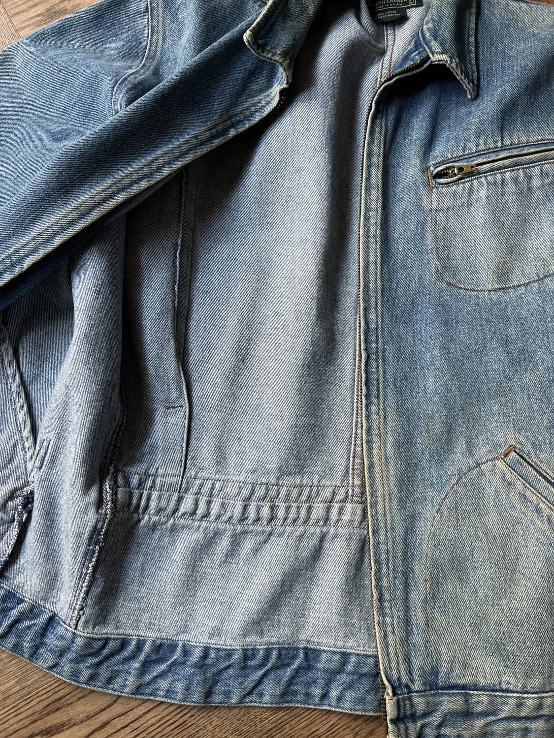 [L]90's 폴로 컨트리 Made in USA 91-B 타입 데님 자켓 상품이미지7