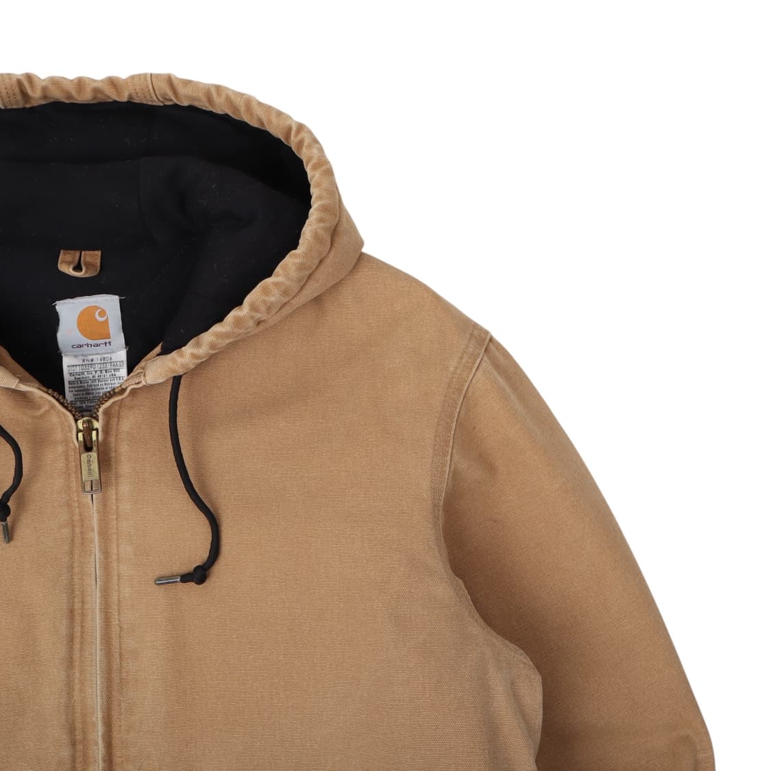 칼하트 J130 카멜 베이지 플란넬 덕액티브 워크자켓 상품이미지3