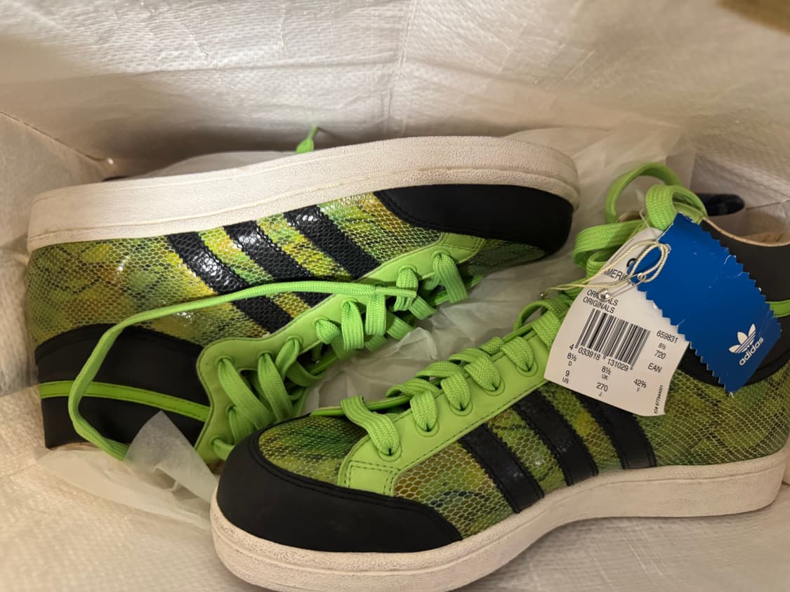 [270] 프랑스구매 아디다스 오리지널 아메리카나 미드럭스 그린 뱀피 상품이미지1