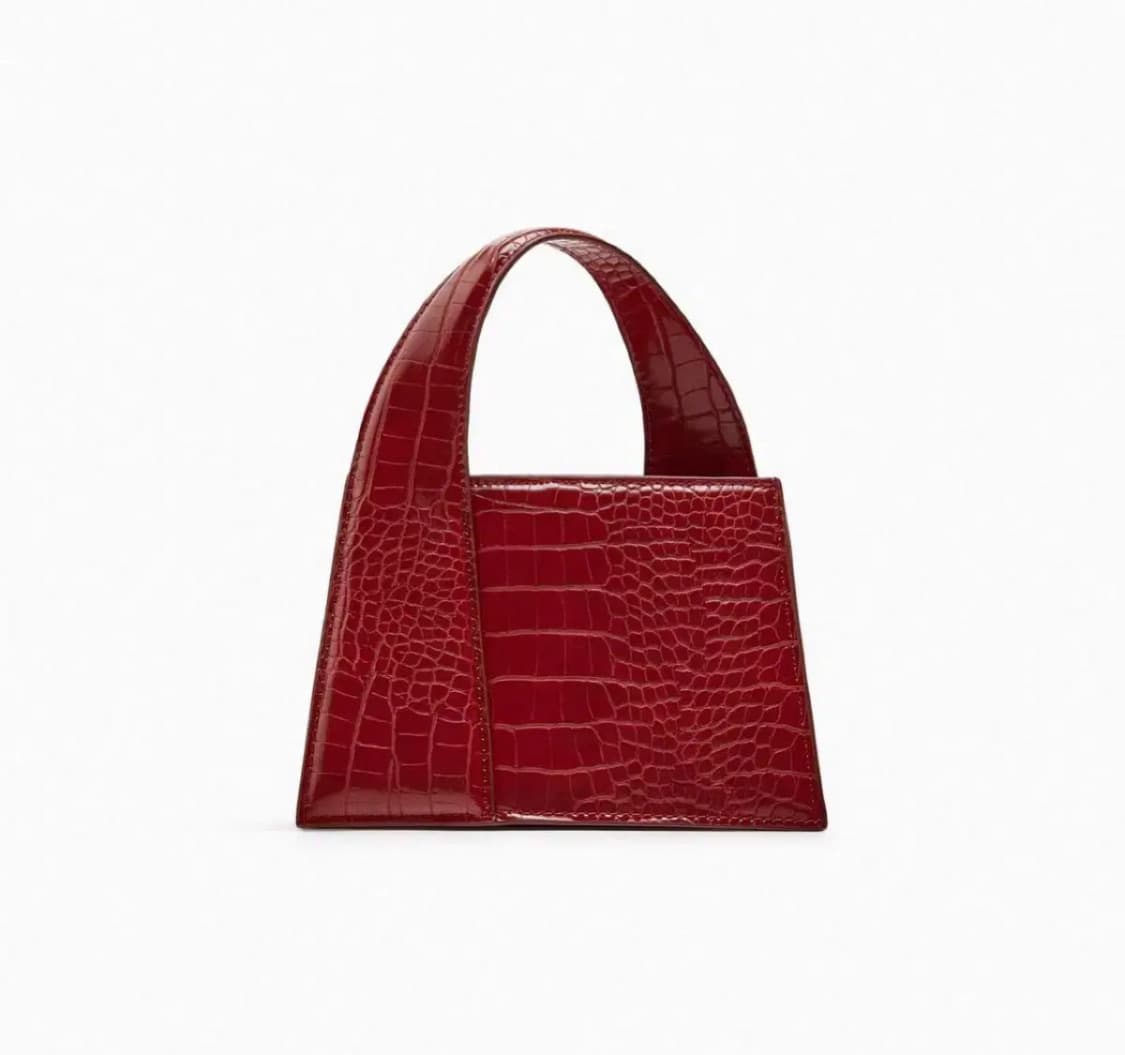 자라 zara 애니멀 프린트 시티백 레드 레드백 갸루 오네갸루 상품이미지1