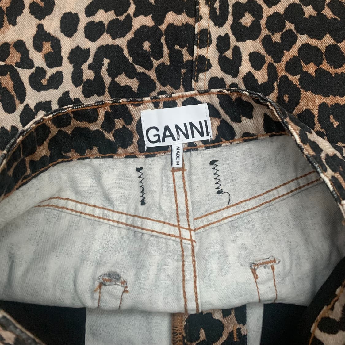 가니 레오파드 미니 스커트 상품이미지3
