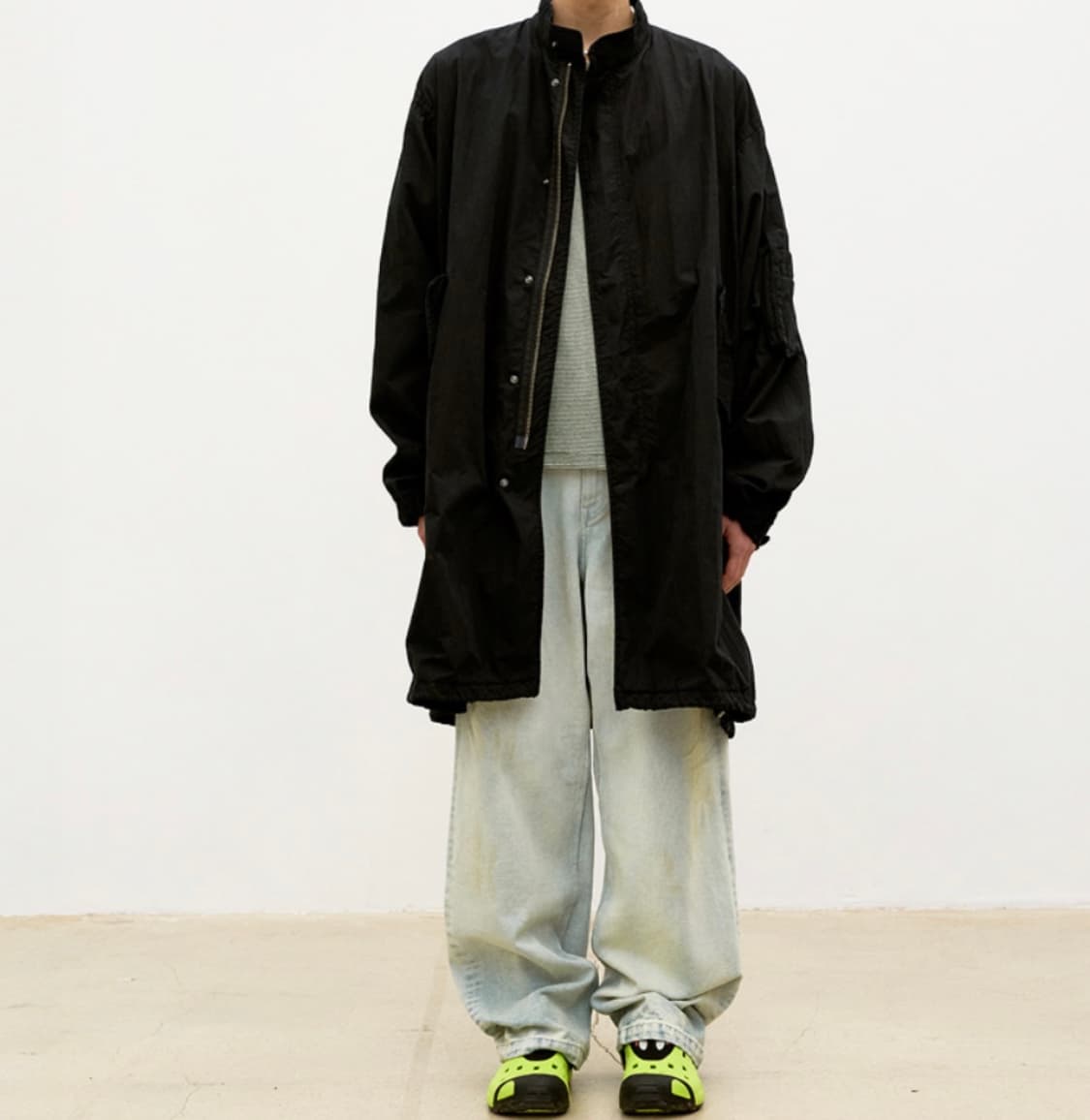 쿠어 가먼트 다이드 피쉬테일 야상 상품이미지1