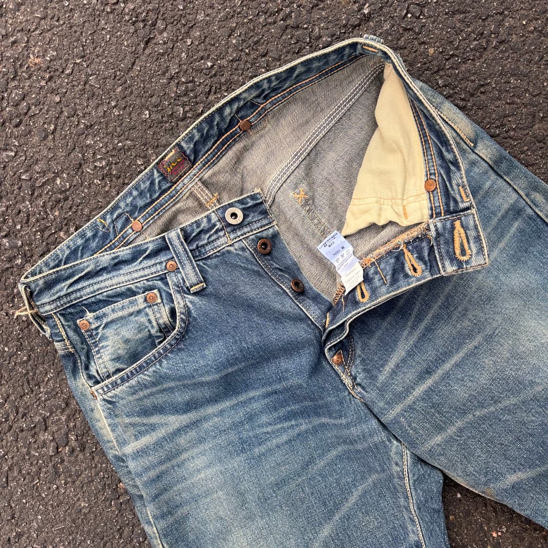 일본 리 1101 유니온 메이드 셀비지 데님 팬츠 상품이미지7