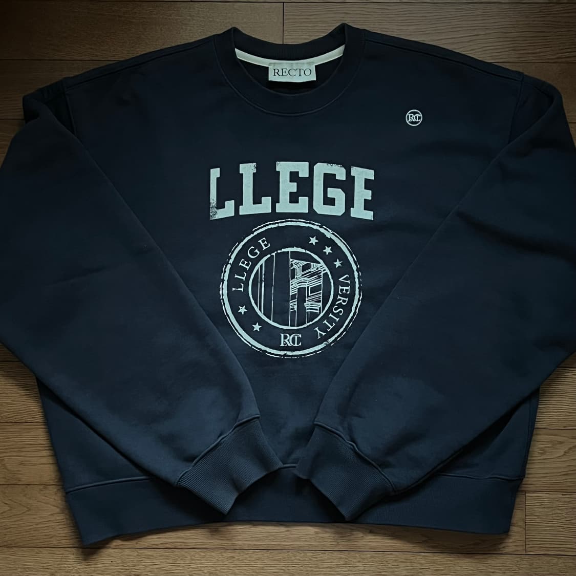 렉토 맨투맨 네이비 상품이미지2