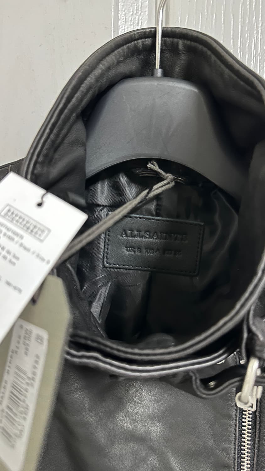 AllSaints Bales Biker LeatherJacket 새상품 상품이미지7