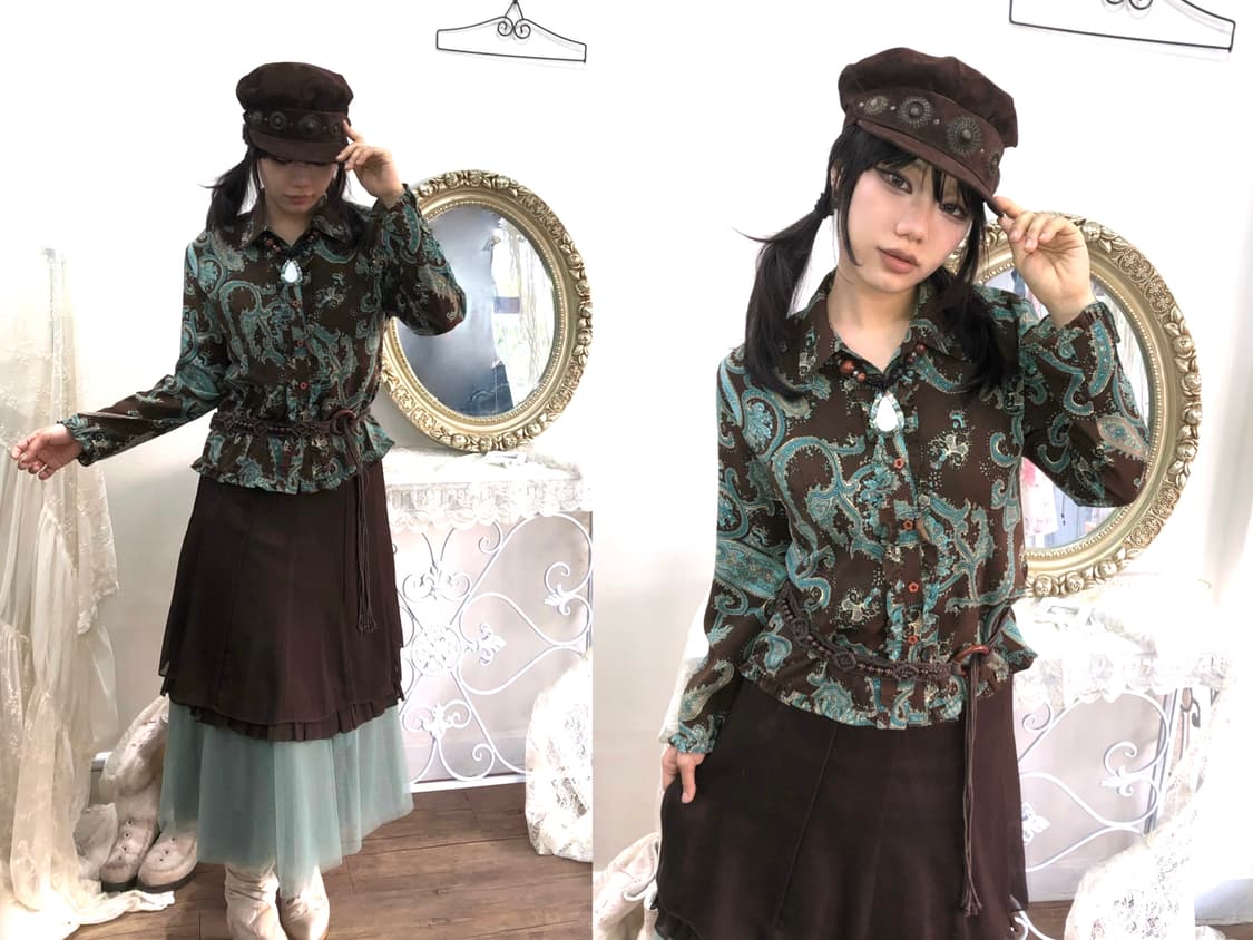mint choco paisley pattern set  상품이미지3