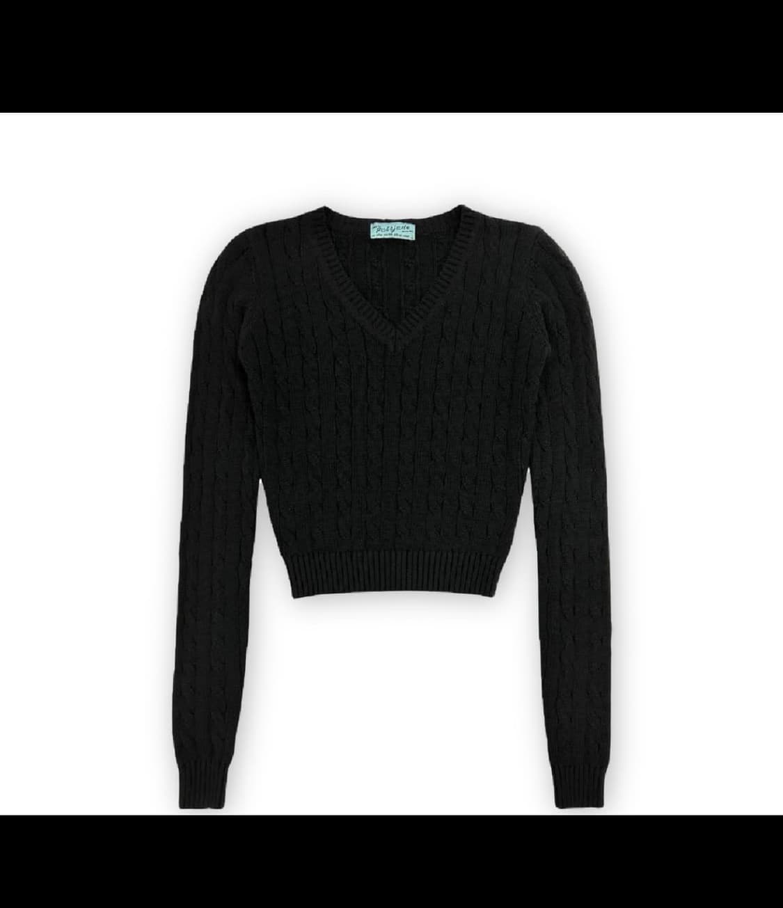 페일제이드 케이블 니트 브이넥 23버전 블랙 상품이미지1