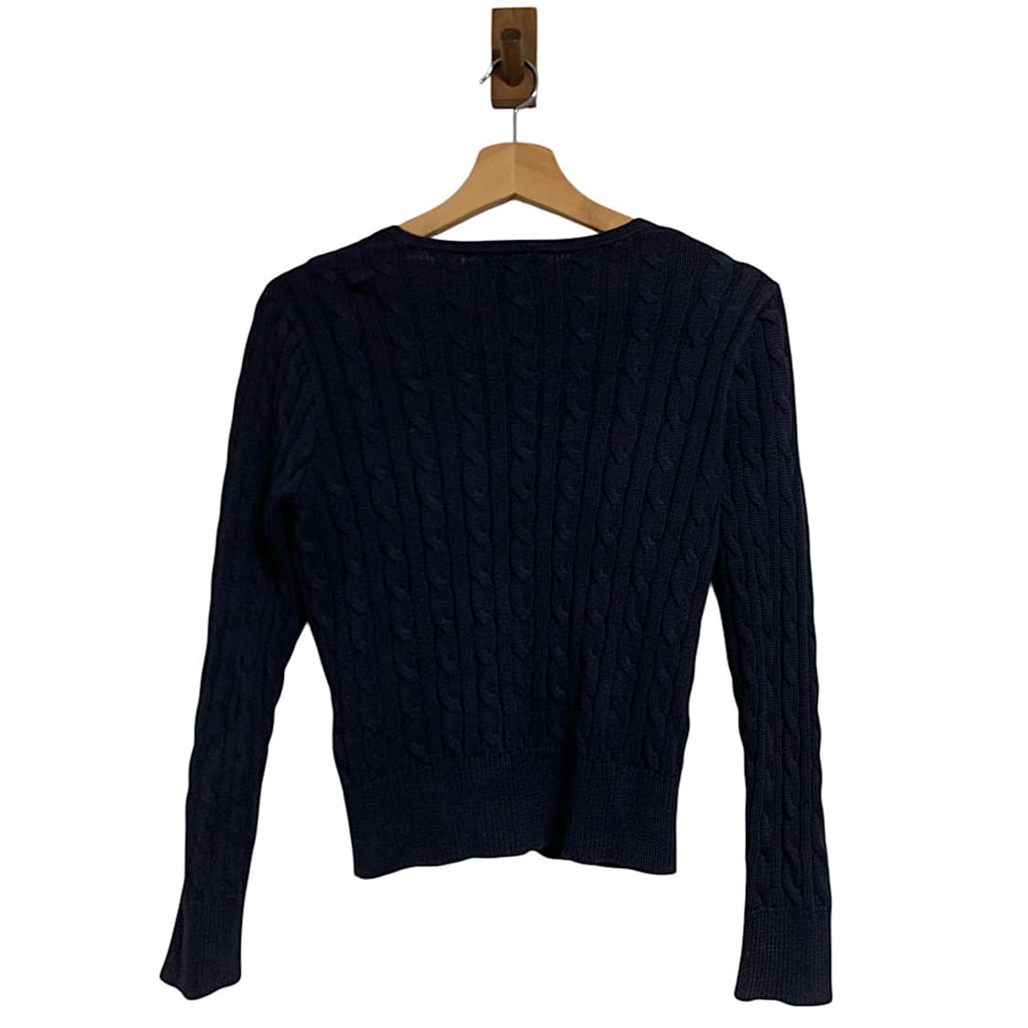 폴로 랄프로렌 핑크 포니 네이비 리본 케이블 가디건 L 상품이미지5