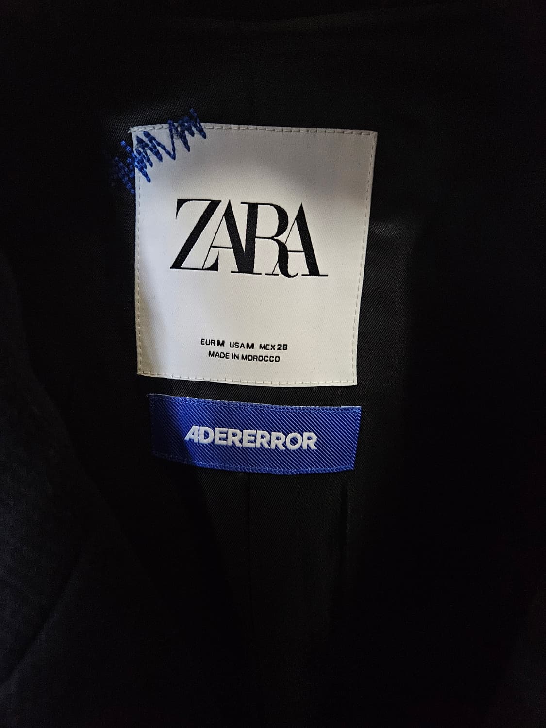 M) 자라 x 아더에러 울 블렌드 오버사이즈 코트 블랙 상품이미지3