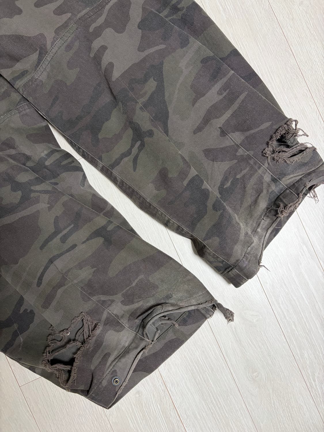 ETCE 디스트로이드 데미지 카모 배기 팬츠 M 상품이미지7