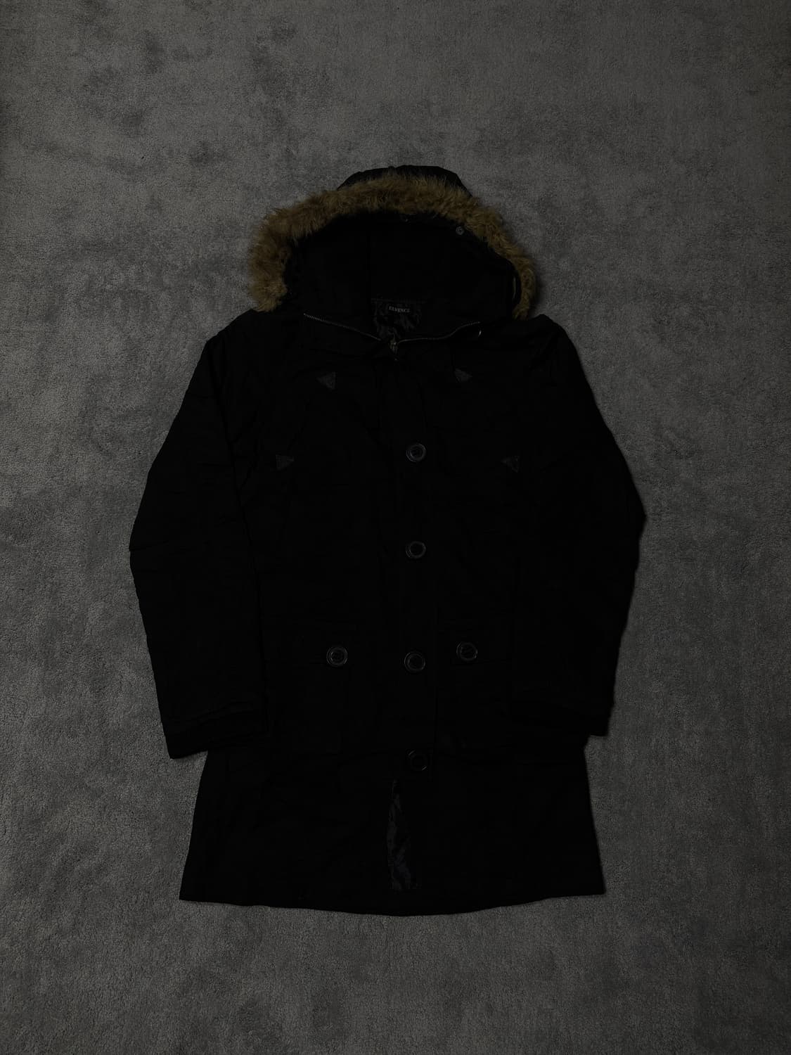 Vintage Y2k punk & Vkei fur hood parka 상품이미지1