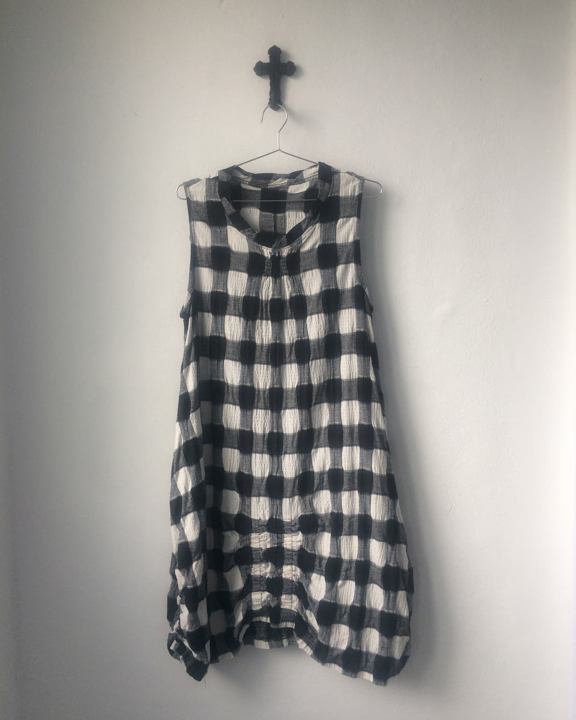 Check pattern balloon fit onepiece 상품이미지1