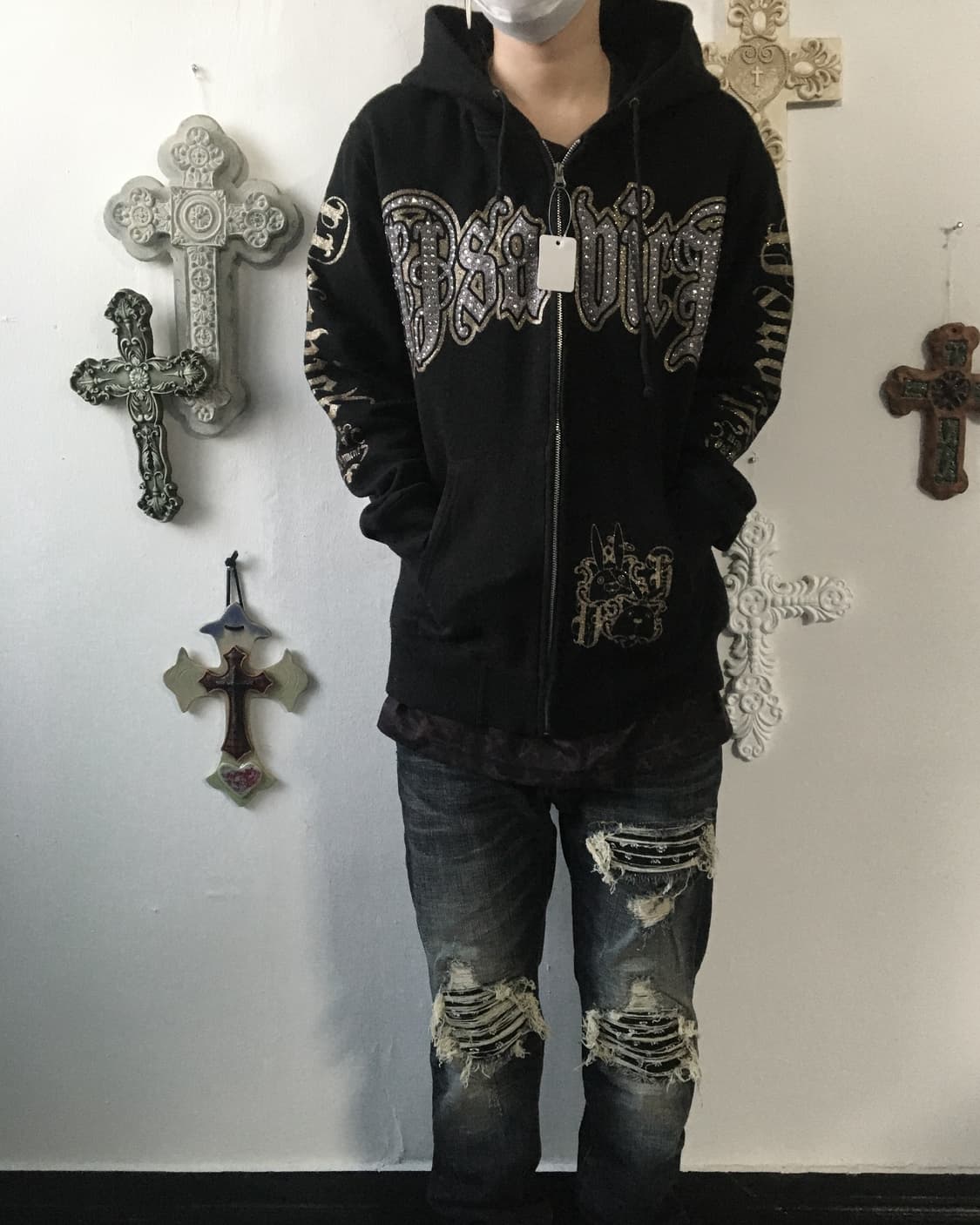 Patch point hood zip up 상품이미지1