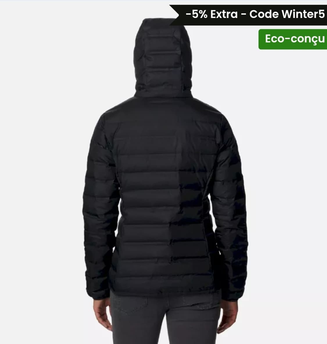 1회착) 컬럼비아 레이크 22 II 다운 후디드  자켓 블랙 XL 상품이미지6