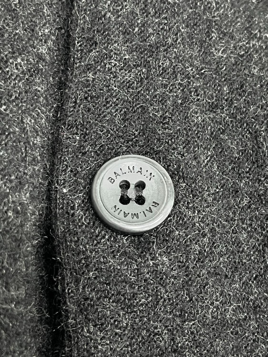 Vintage 발망 울100% 니트 가디건 100 다크그레이 상품이미지8