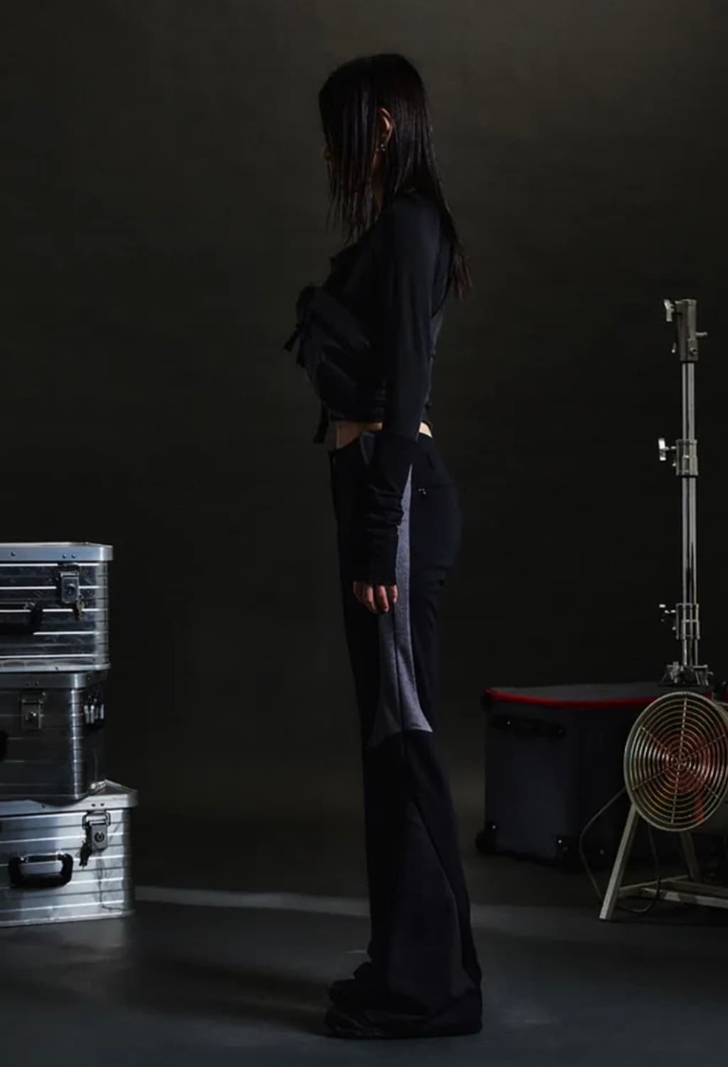 D.ok W00 Diagonal Jersey Pants (BK) 상품이미지4