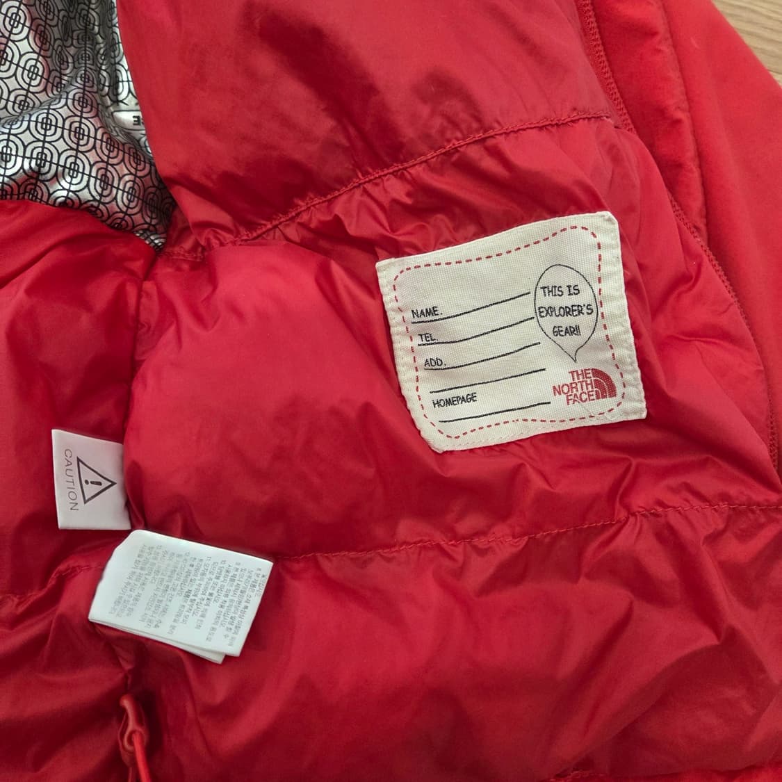 노스페이스 아동 패딩 130 레드 상품이미지7