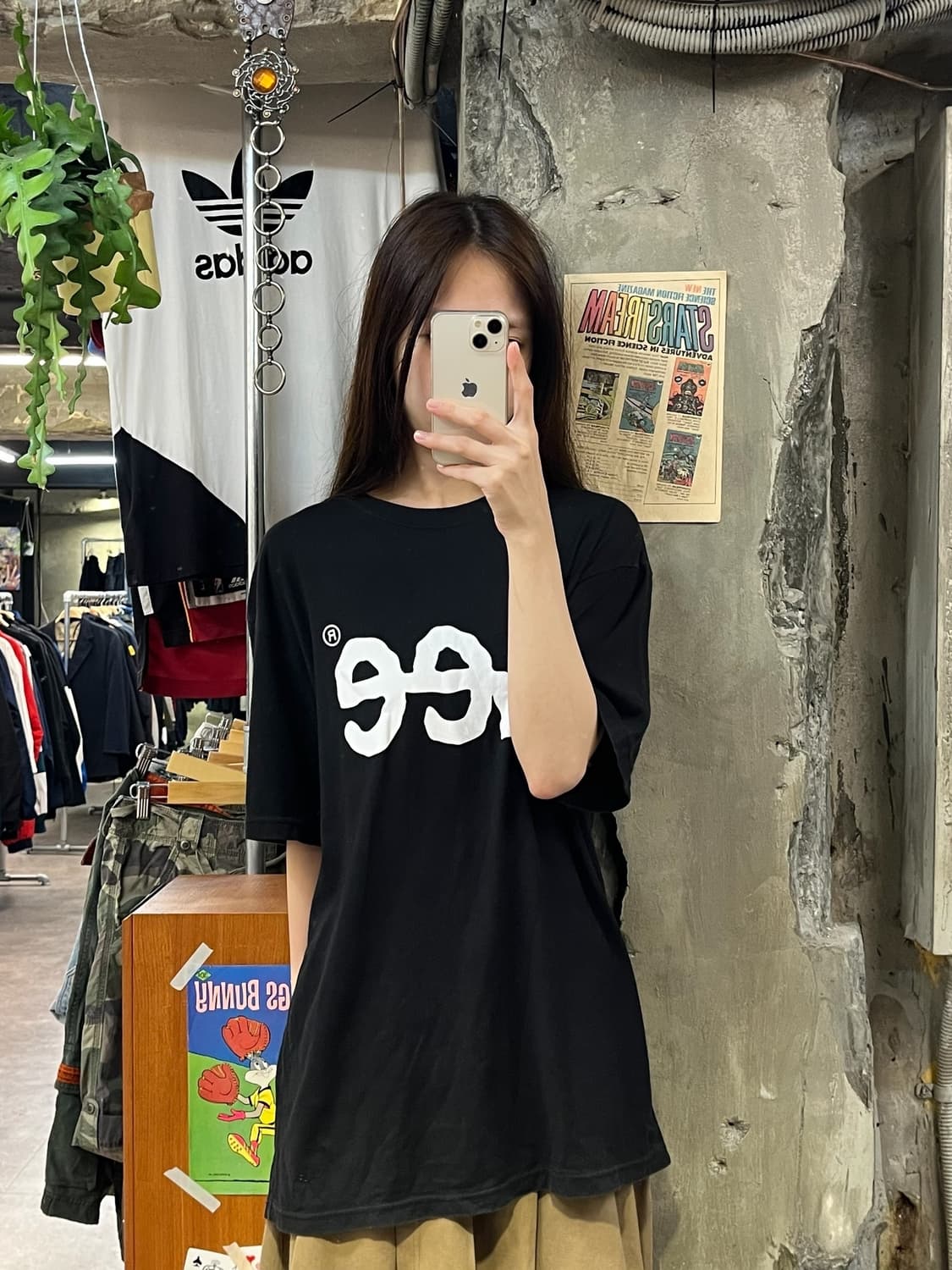 리 반팔티 블랙 L #csz600 상품이미지2