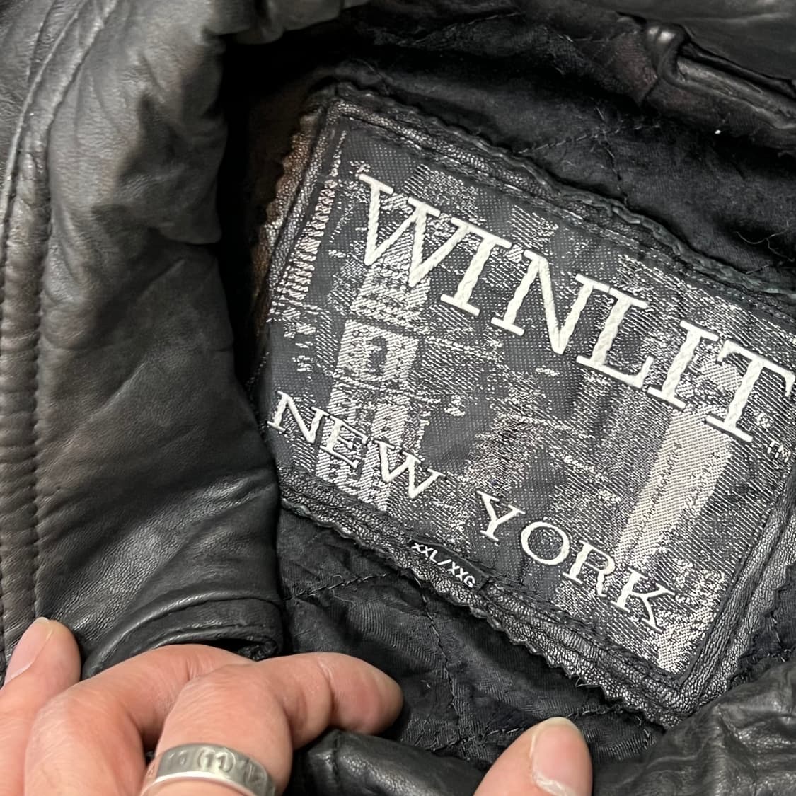  WINLIT 레더 카라 블루종 y14903 상품이미지6