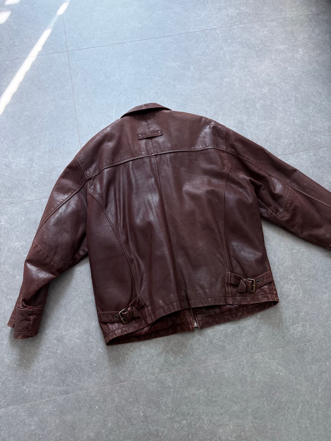 빈티지 브라운 레더자켓 상품이미지2