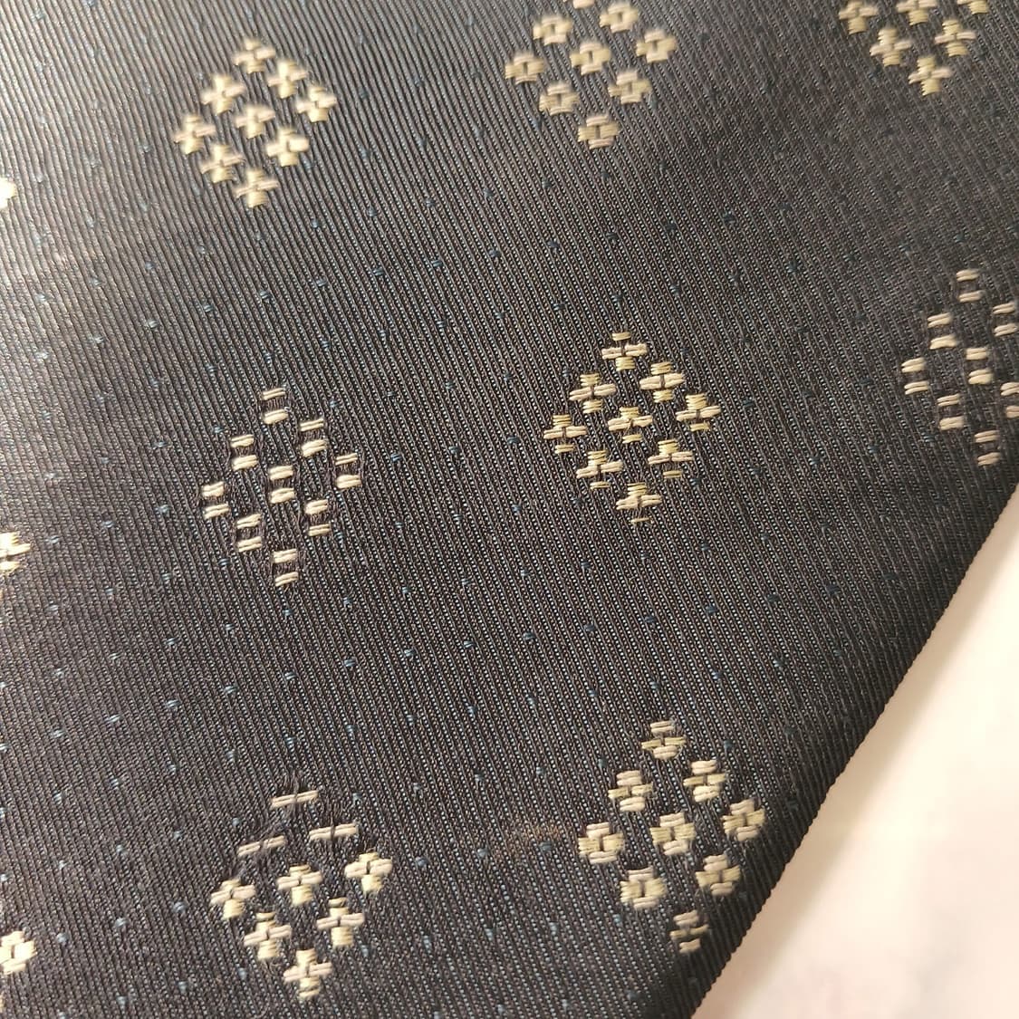 지방시 실크 네이비 자카드 패턴 넥타이 9.9cm A~B등급 E822
 상품이미지7