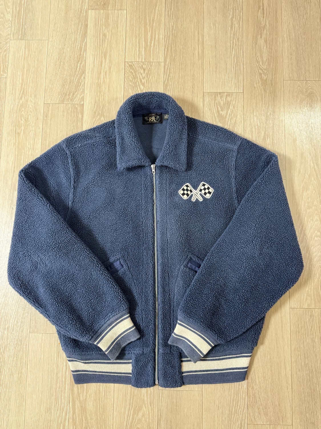 XL 더블알엘 레이싱 네이비 플리스 집업 자켓 상품이미지1