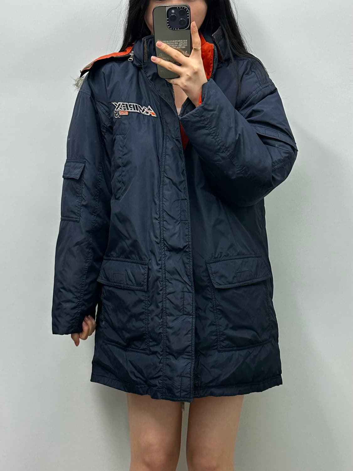 아비렉스 리버시블 라쿤 패딩 점퍼 상품이미지1