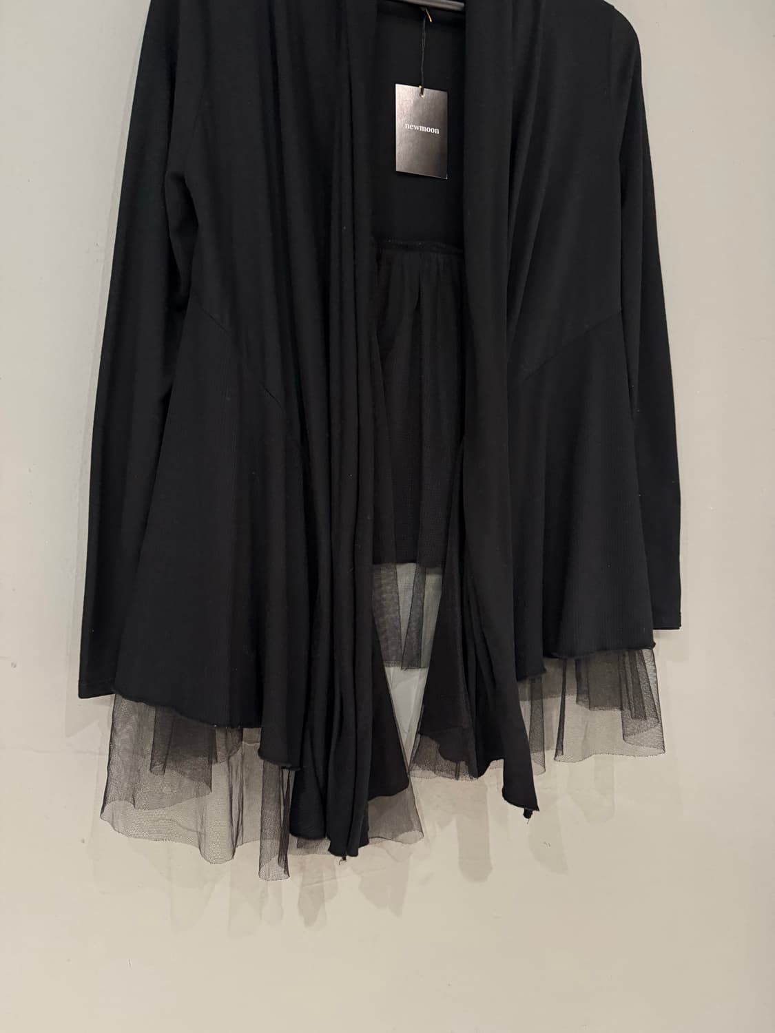 tulle layered drape collar cardign 상품이미지5