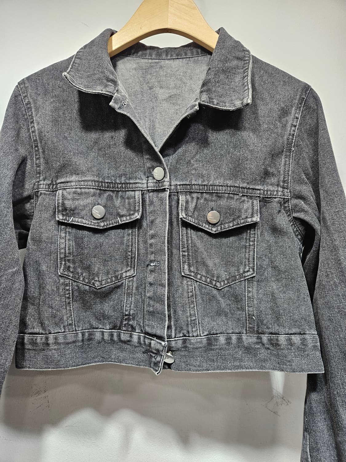 흑청 크롭 데님 자켓 상품이미지3