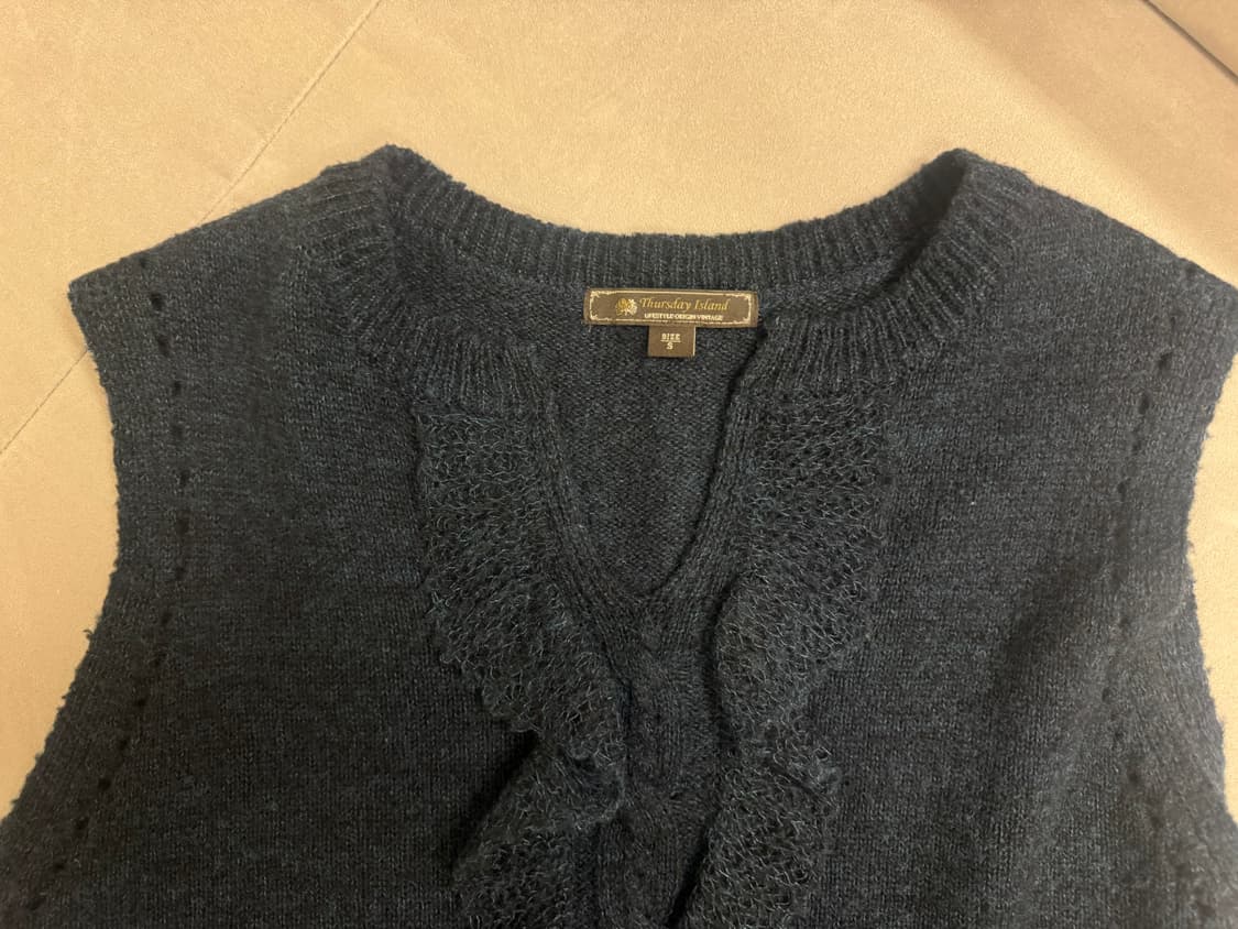 thursday island 프릴 니트 베스트 상품이미지2