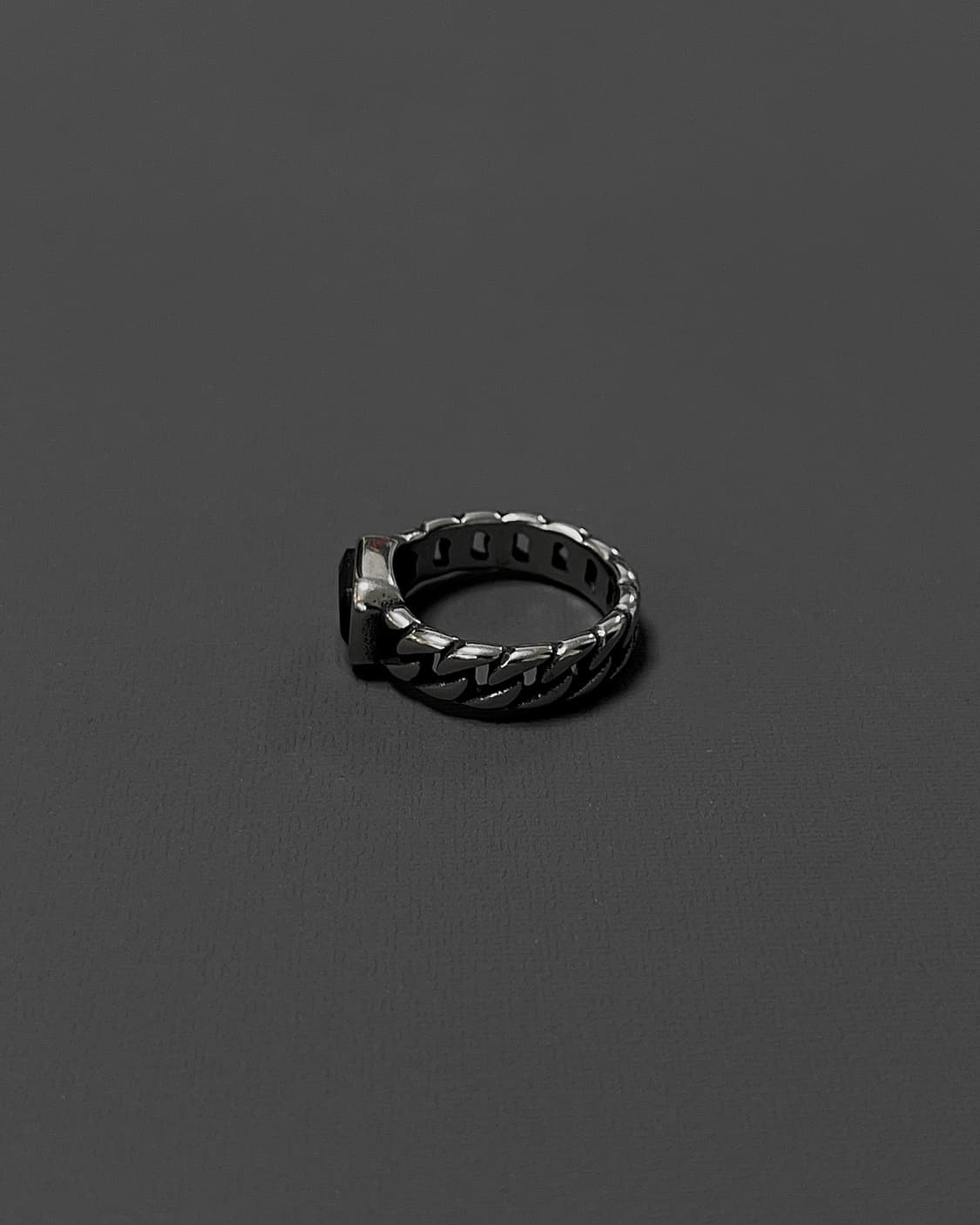 블랙 오닉스 체인 반지 상품이미지2