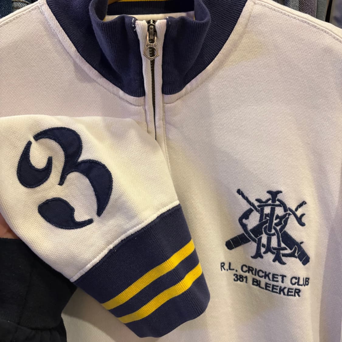 00s 폴로 랄프로렌 엠브로이드 하프 집업 상품이미지4