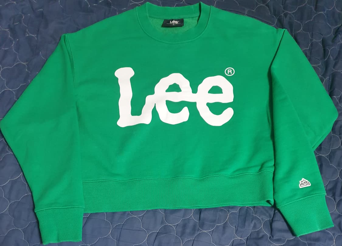LEE 여성 크롭 맨투맨 그린 (S) 새상품급 상품이미지1