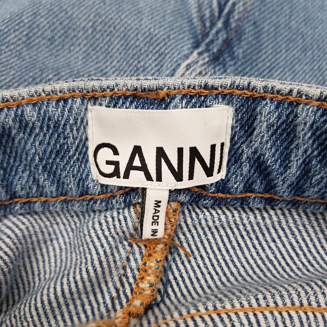 가니 GANNI 2023 컷오프 디테일 데님 롱스커트 34사이즈 상품이미지6