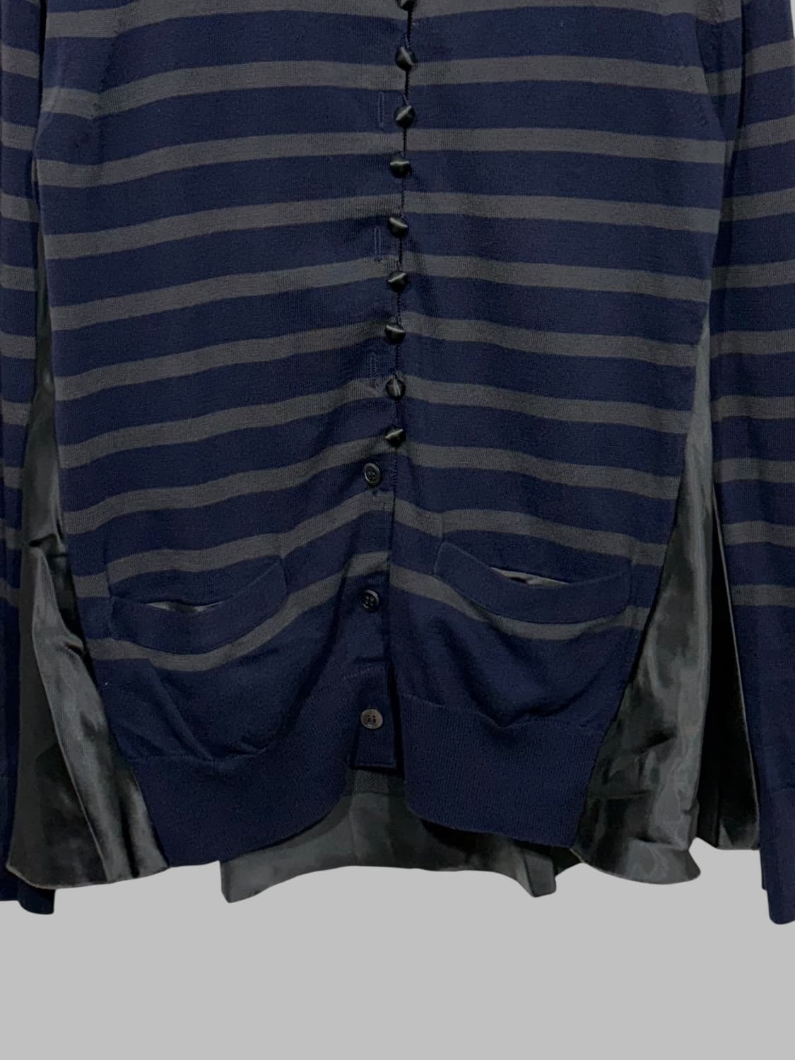 SACAI LUCK stripe cardigan navy 2  상품이미지3