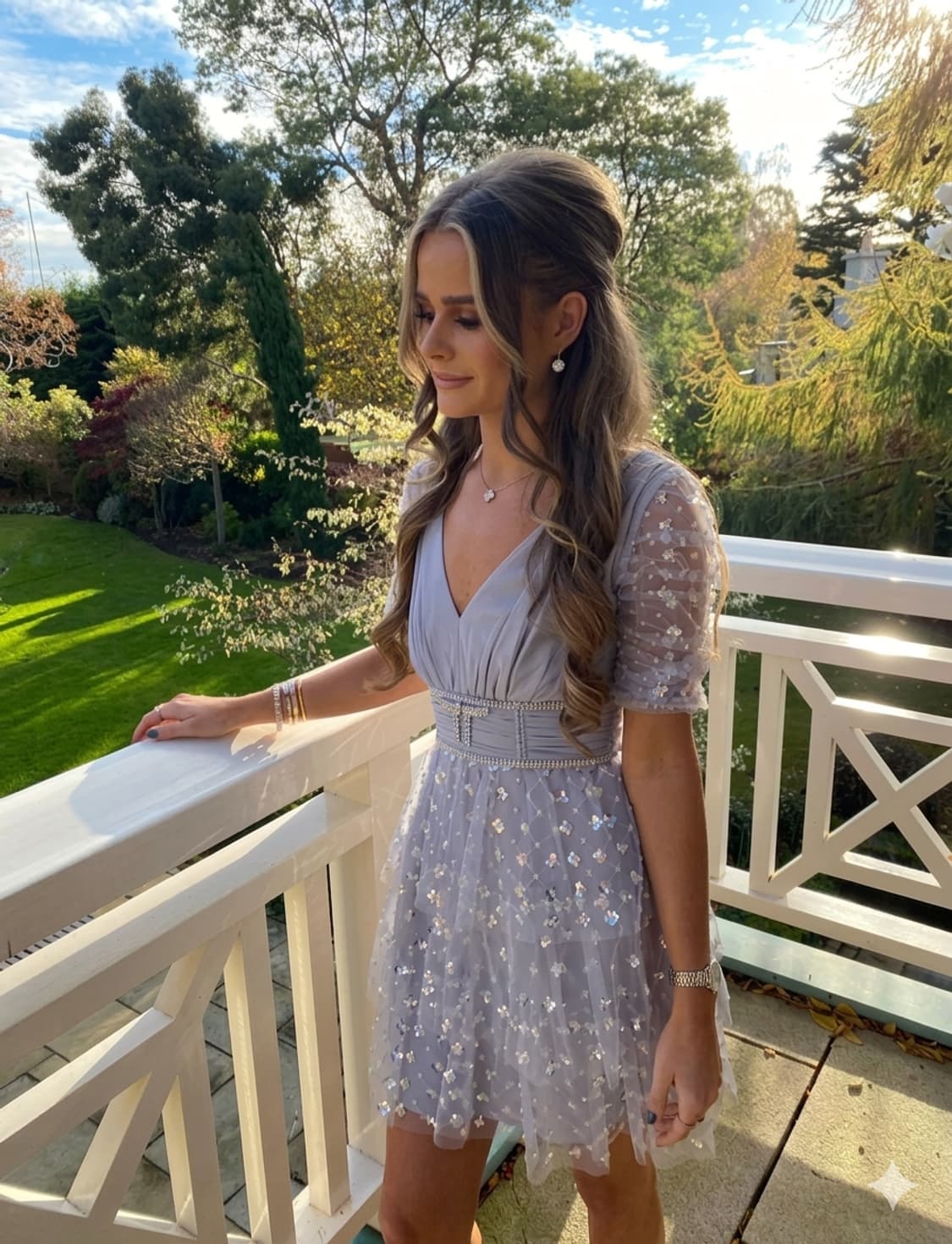 셀프포트레이트 시퀸 엠브로이더드 원피스 상품이미지6