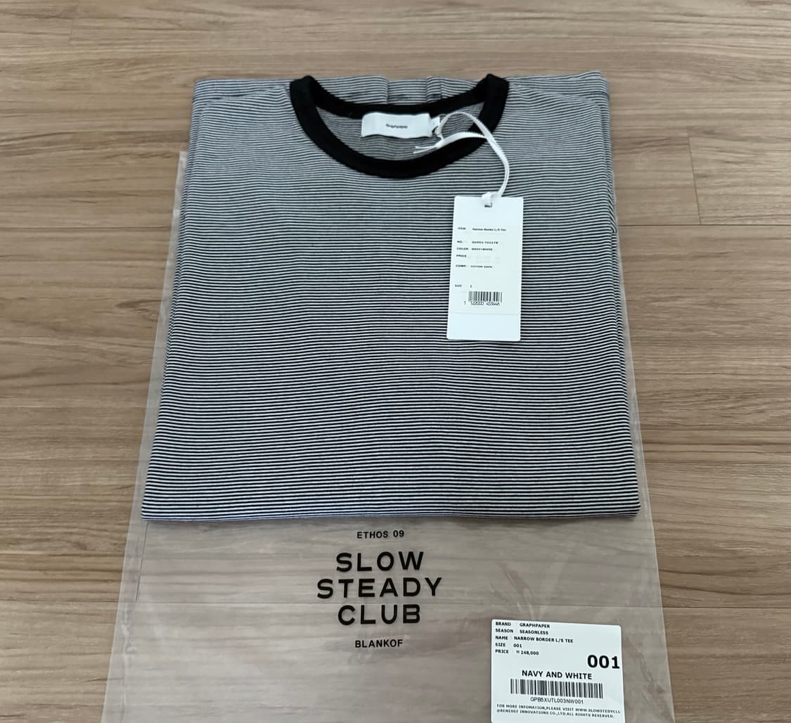 [1] 그라프페이퍼 스트라이프 보더 롱슬리브 티셔츠  상품이미지3