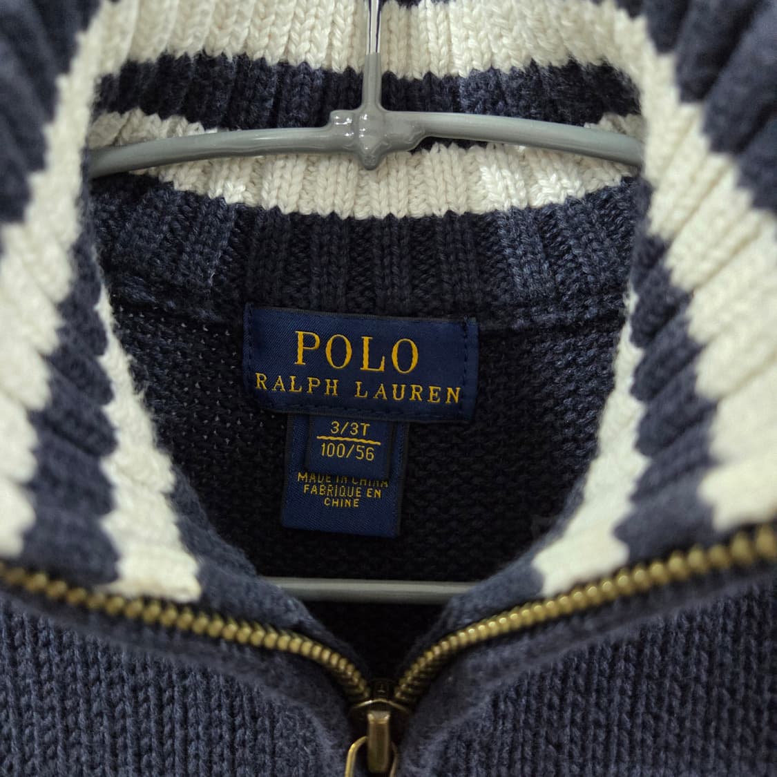 폴로랄프로렌 키즈 네이비 니트집업 3/3T  상품이미지3
