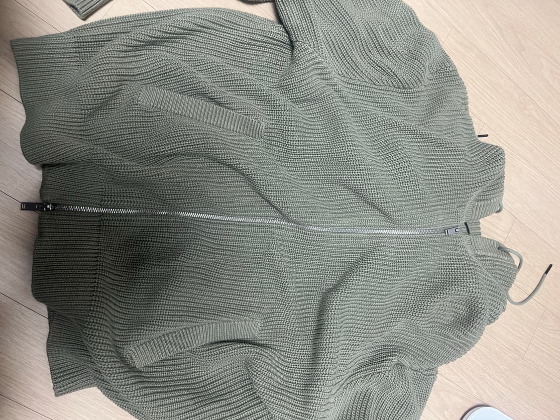 무탠다드 리브드 니트 후드집업 상품이미지1