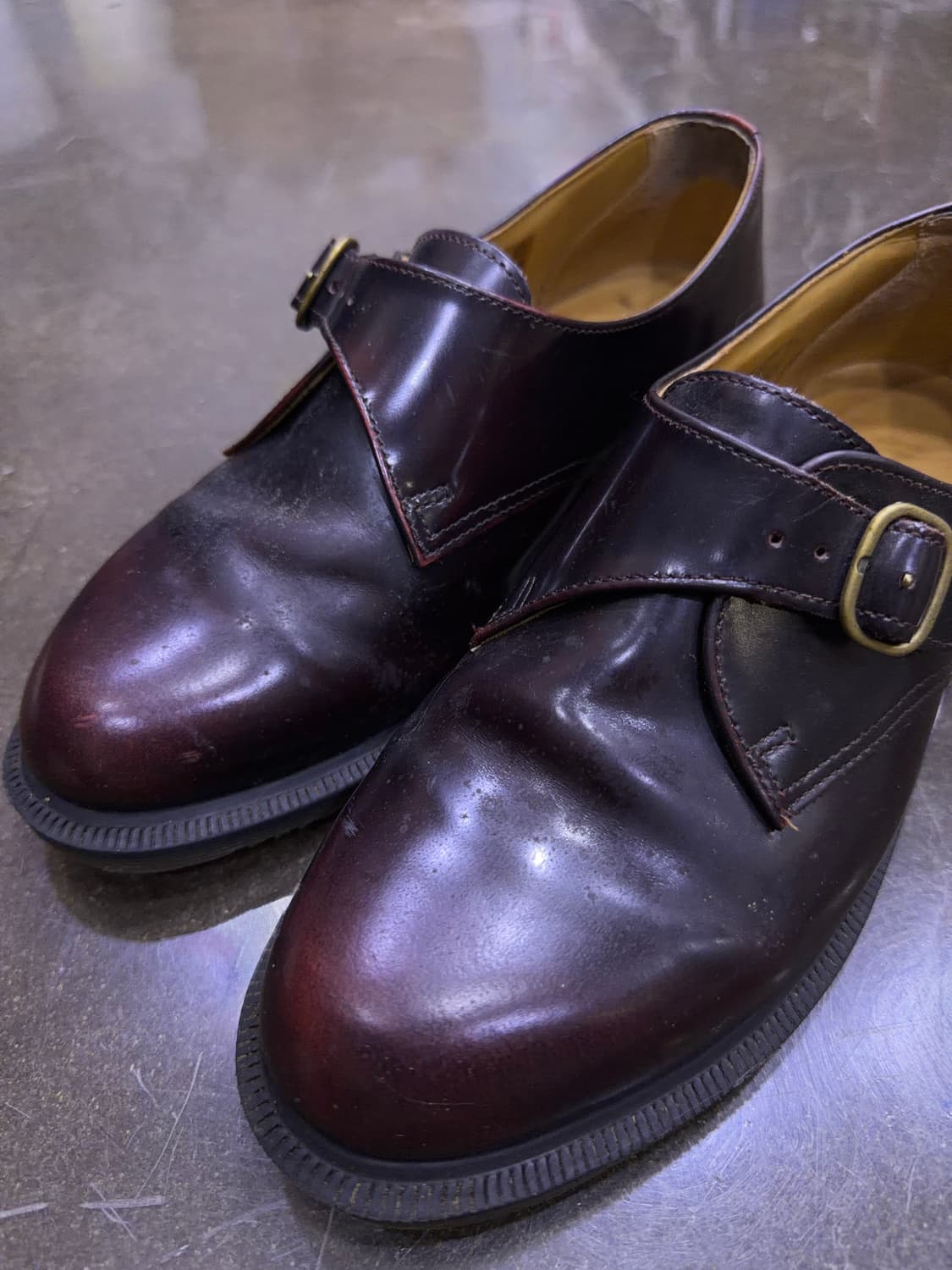 닥터마틴 론 몽크 스트랩 더비 버건디 슈즈 250 상품이미지3