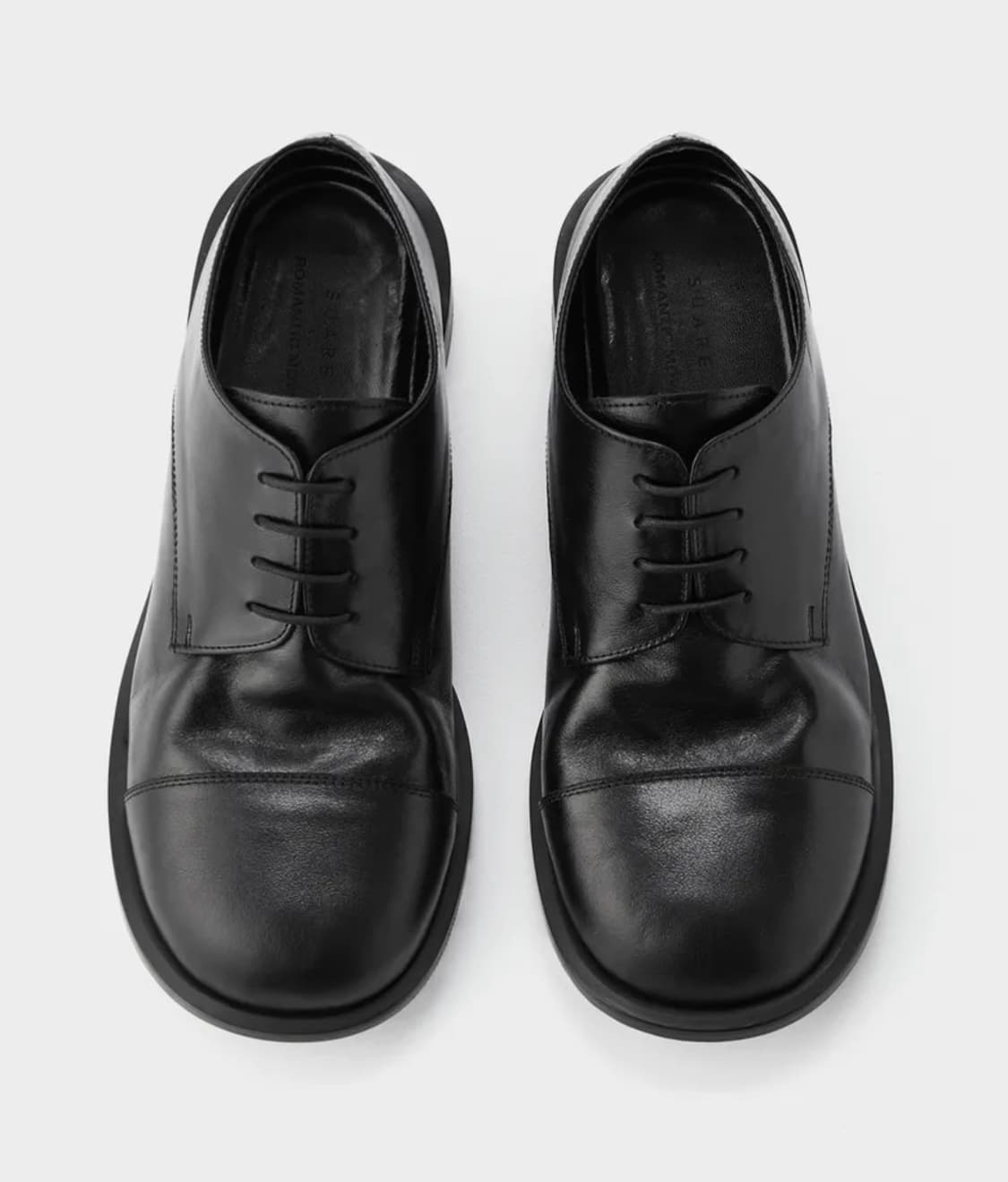 [280] 수아레 X 로맨틱무브 슬랩스틱 더비 슈즈 블랙 상품이미지1