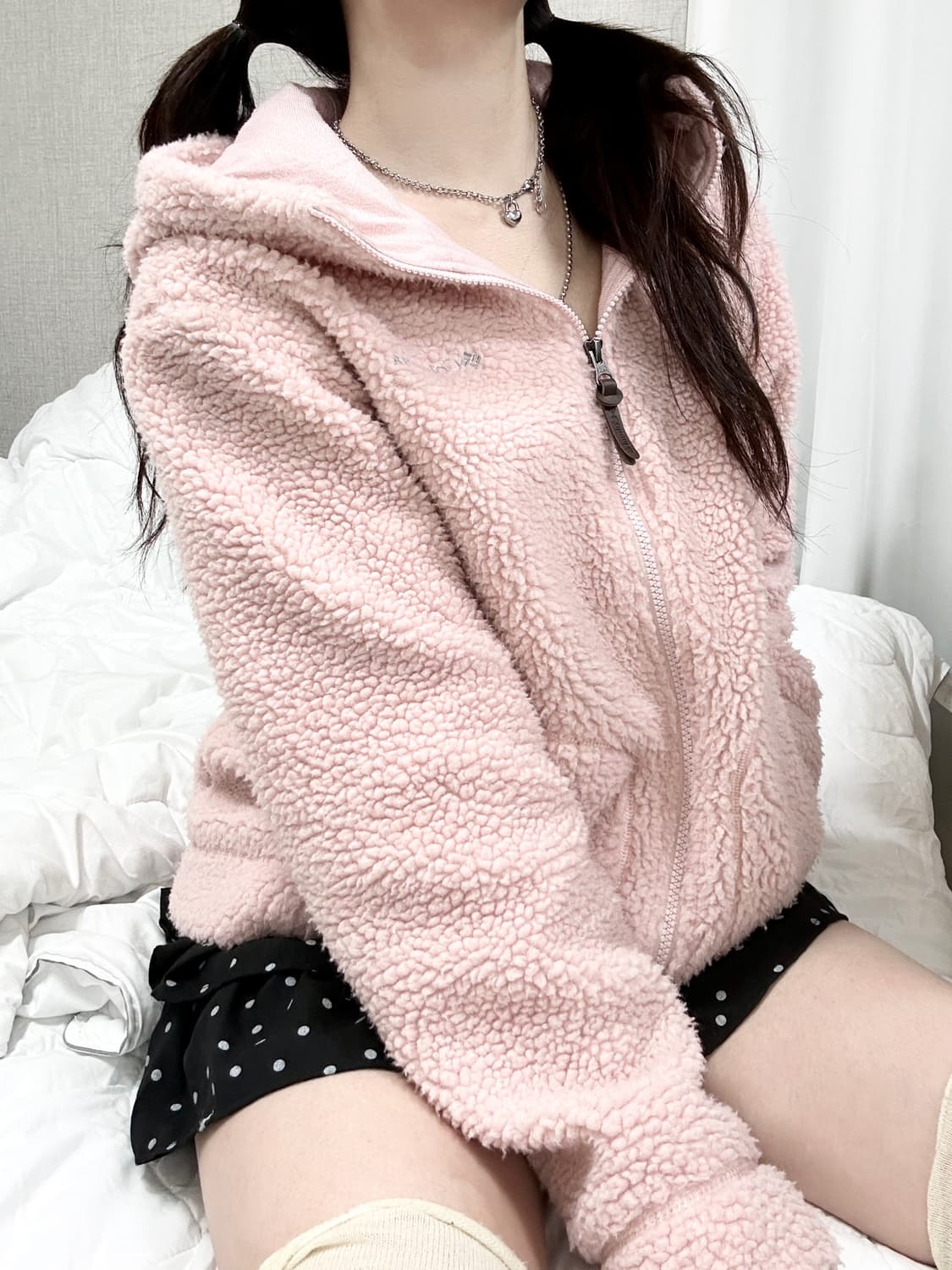 콜롬비아 핑크 쉐르파자켓 상품이미지2