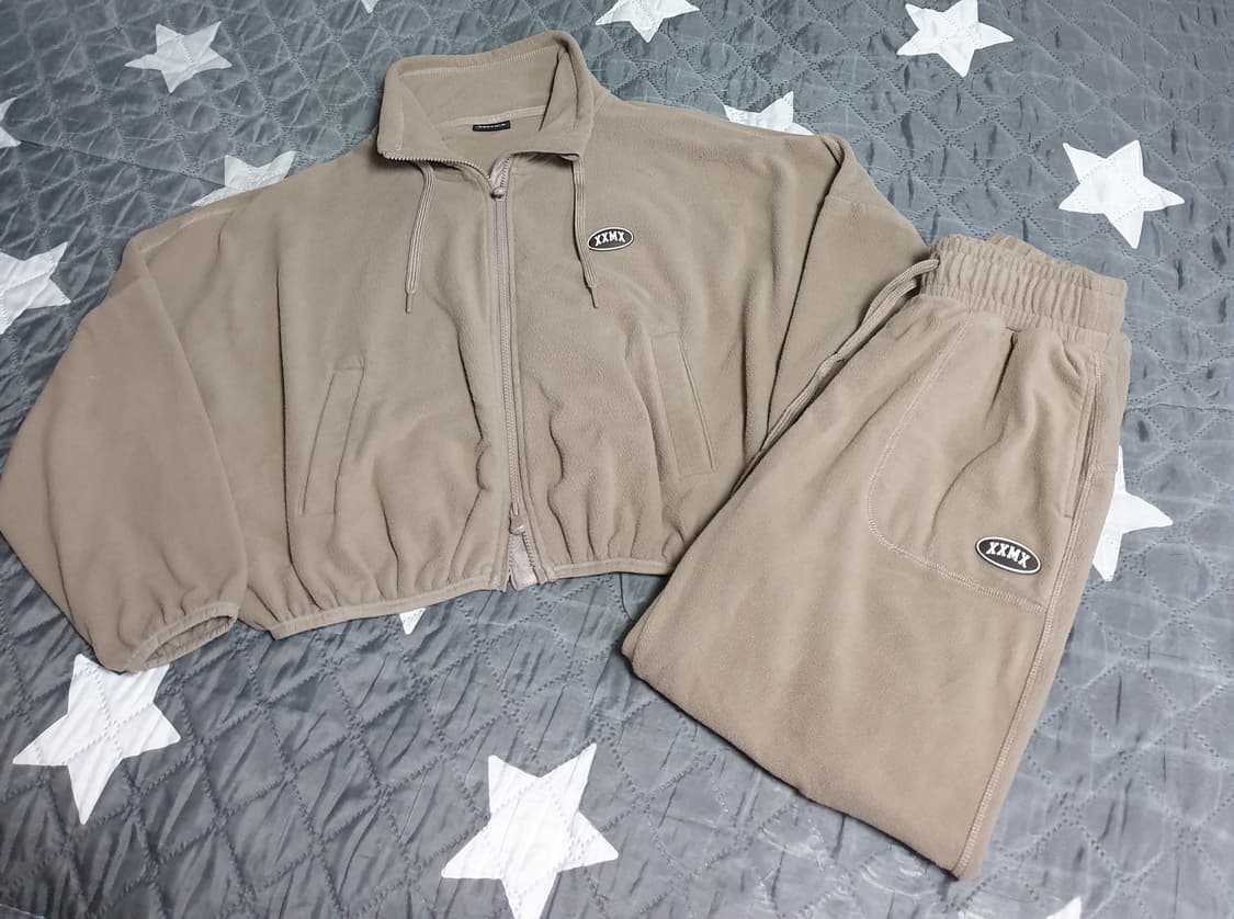 젝시믹스 XXMX 플리스 크롭집업 조거팬츠 셋업 (S) 상품이미지1