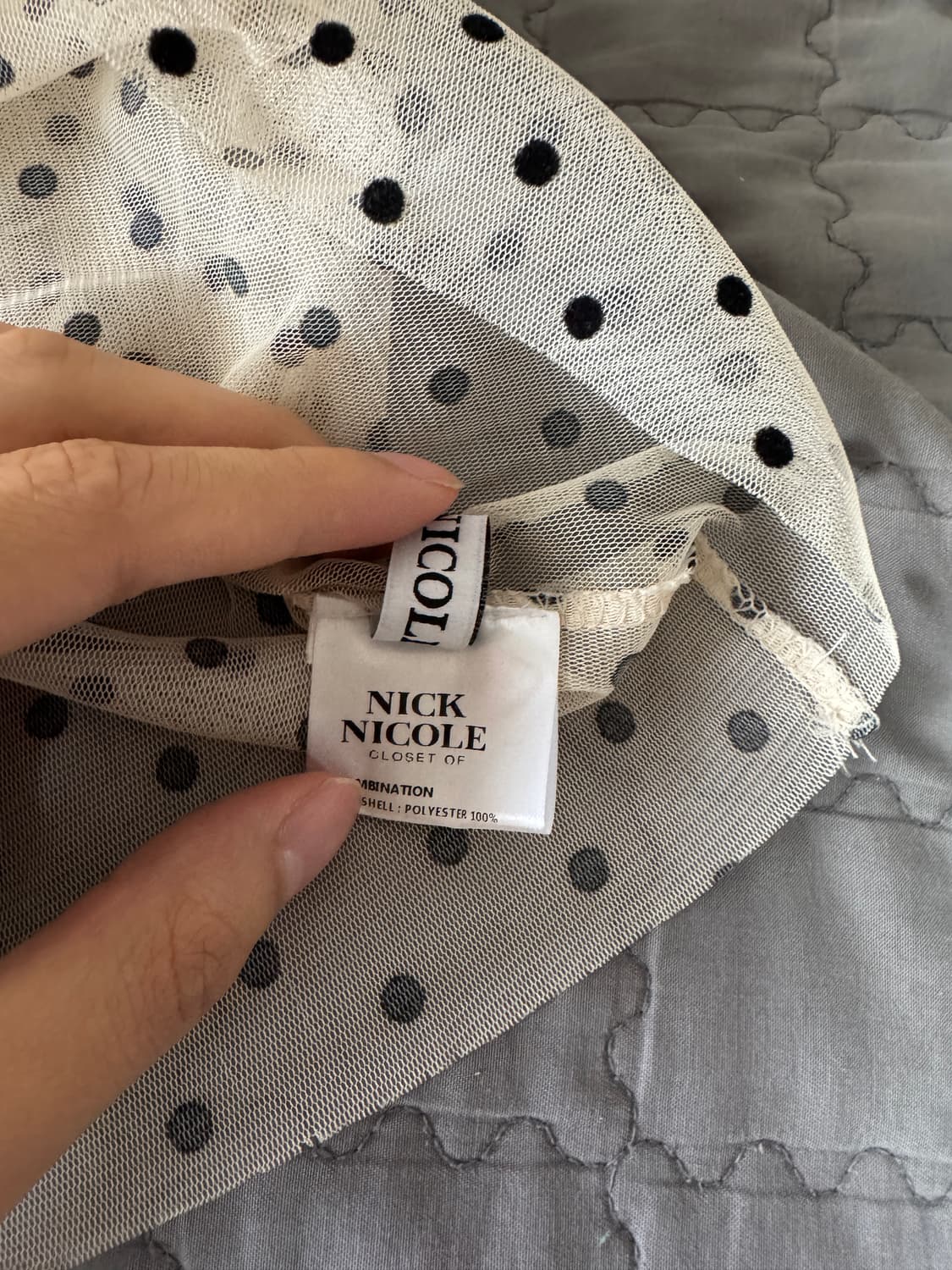NICOLE LABEL SEE-THROUGH DOTS TOPS /M 상품이미지3