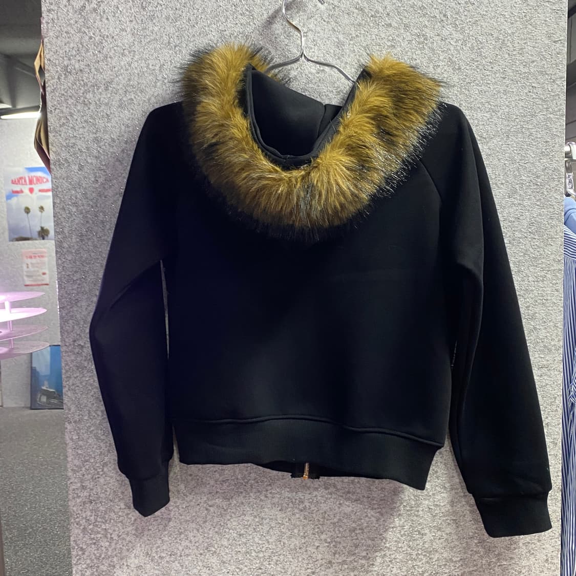 빈티지 UK 리벳 블랙 후드집업 B4041 상품이미지3