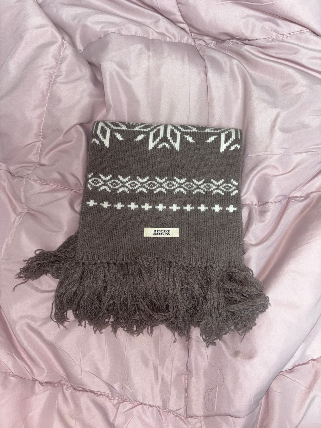 락케이크 노르딕 니트 머플러 브라운 상품이미지7