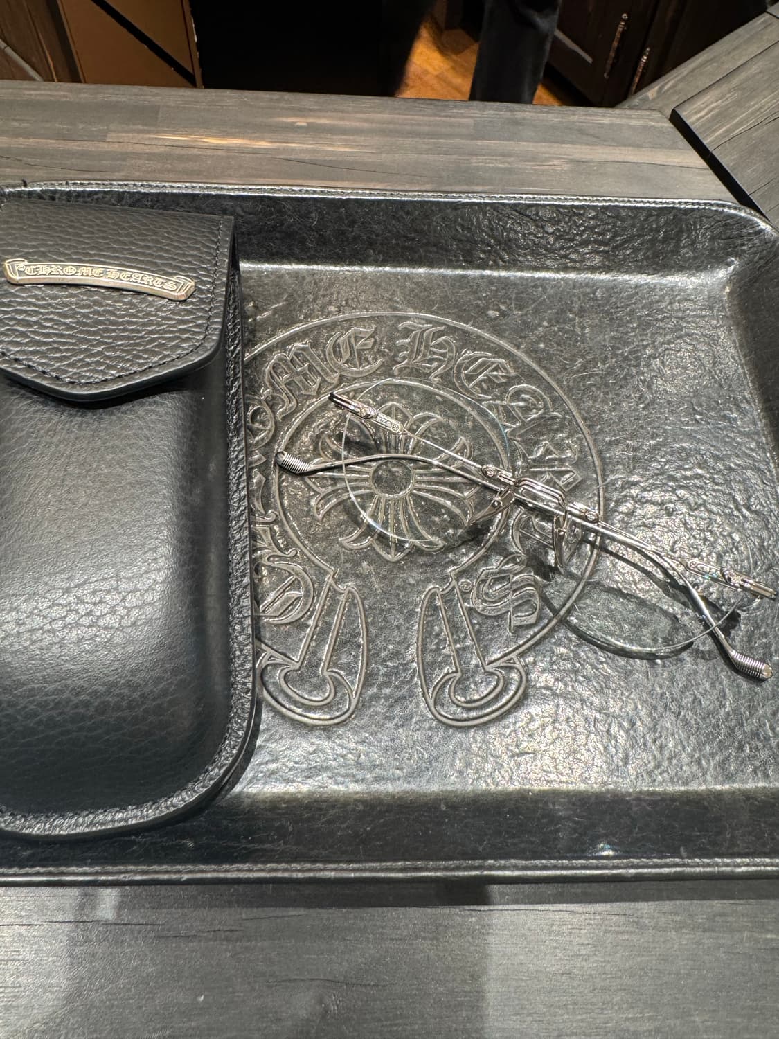 (신세계 본점 구매, 실착3회 풀박스)크롬하츠 티타늄 무테 안경 상품이미지2